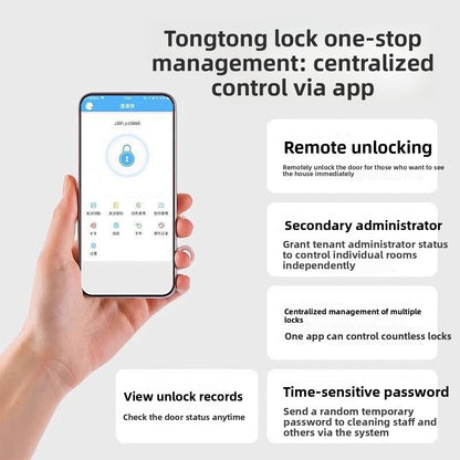 SmartLock B18 – Serrure Connectée Bluetooth Empreinte & Mot de Passe Temporaire | 4-en-1