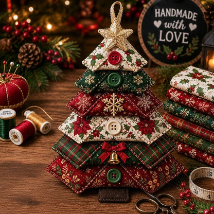 Kit couture sapin décoratif en tissu 5 thèmes