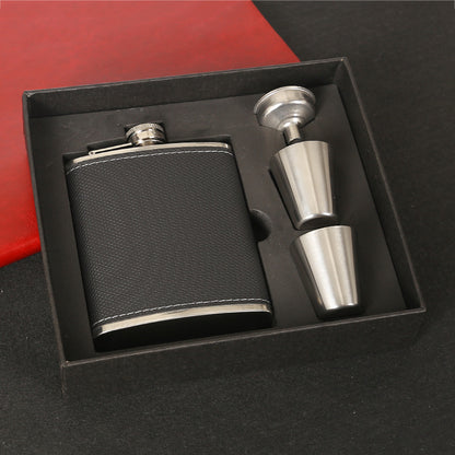 Flasque Portable en Acier Inoxydable — 200 ml & 230 ml, Coffret Inclus