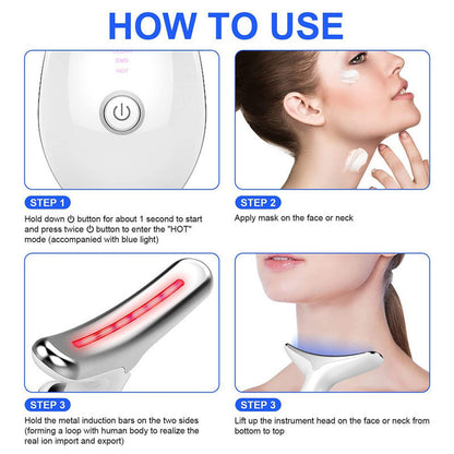 NeckGlow Pro – Microstroom & LED Nek & Gezicht Lifting Massager