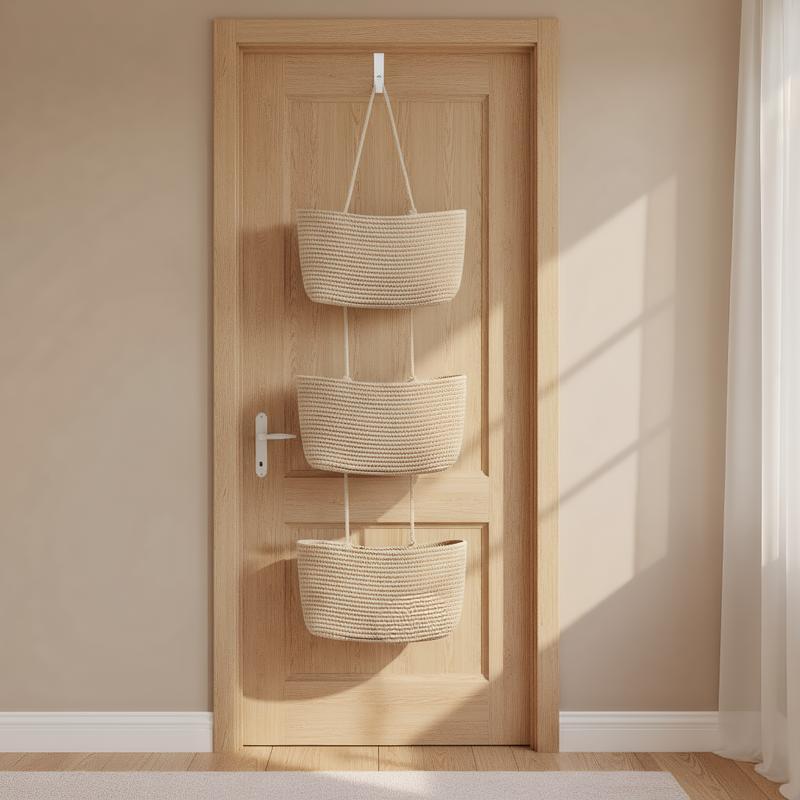 Panier Mural 3 Niveaux Corde Coton XXL — 4 Coloris