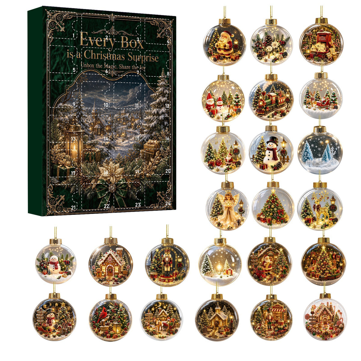 Calendrier de l'Avent Surprise 24 Cases / 5 Designs