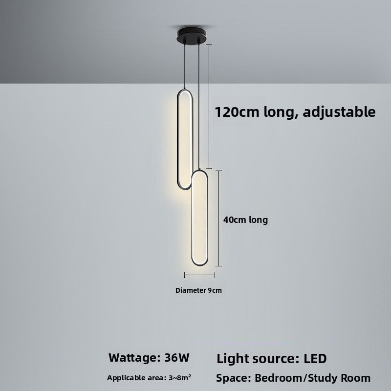 Nordic Minimalist Linear LED Chandelier