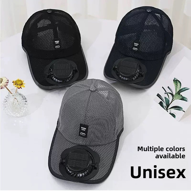 Casquette Ventilateur Solaire & Rechargeable USB