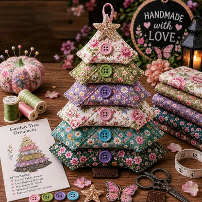 Kit couture sapin décoratif en tissu 5 thèmes