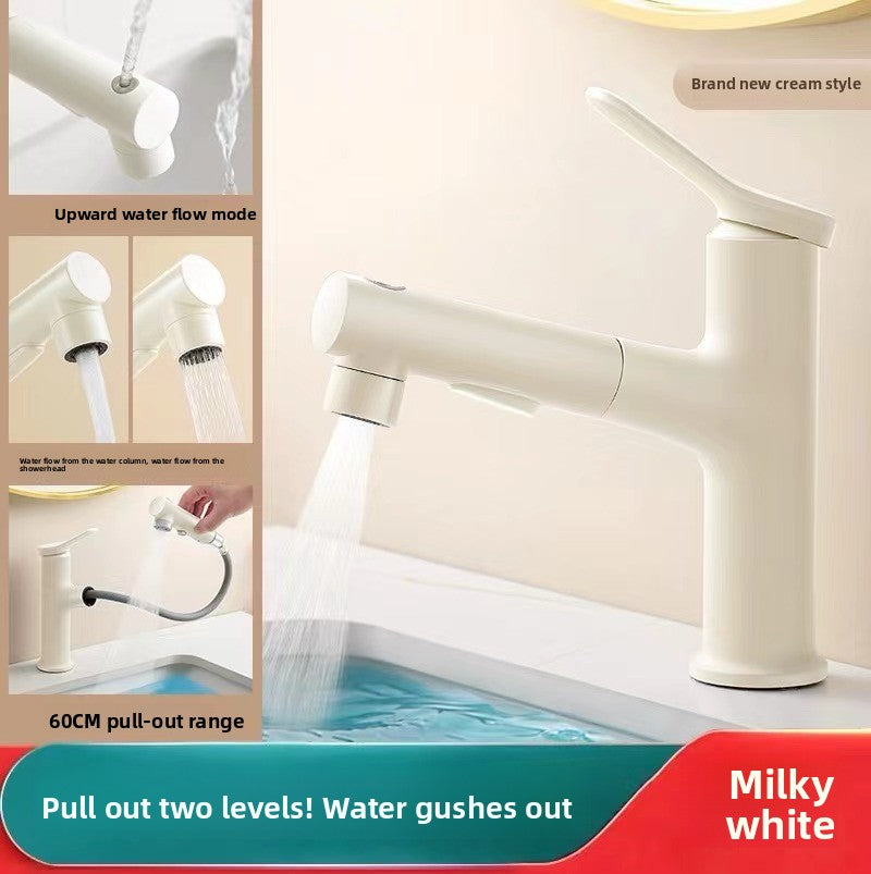 Robinet de Lavabo Extractible avec Double Commande de Température