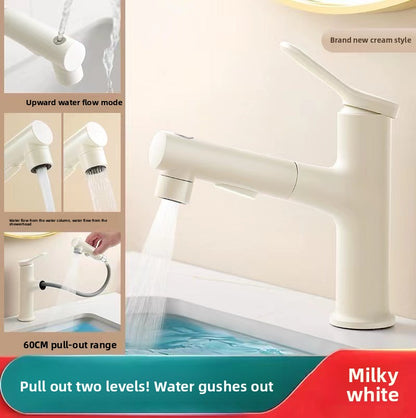 Robinet de Lavabo Extractible avec Double Commande de Température