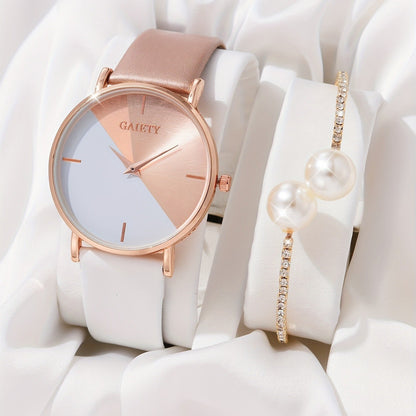 Bicolor horloge (kwarts) goud & zilver