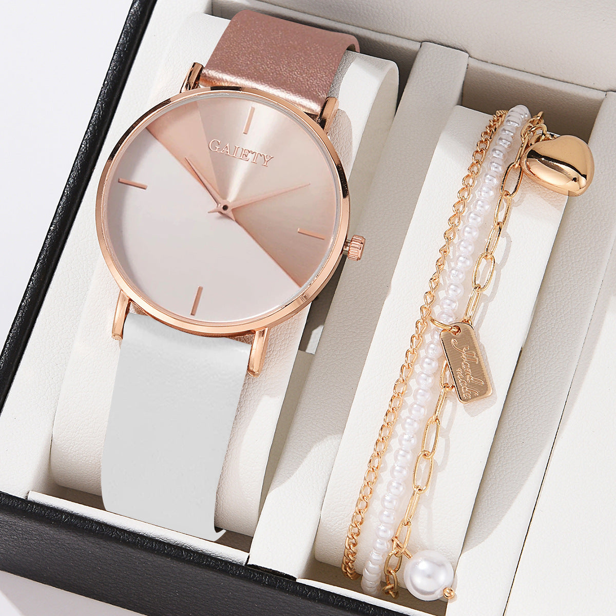 Bicolor horloge (kwarts) goud & zilver