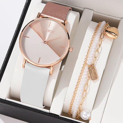 Bicolor horloge (kwarts) goud & zilver