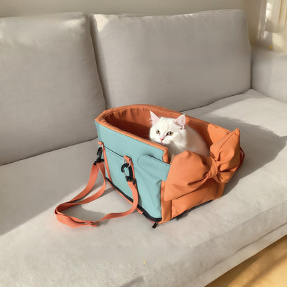 Siège Auto Portable pour Petit Chien chat en Cuir Imperméable