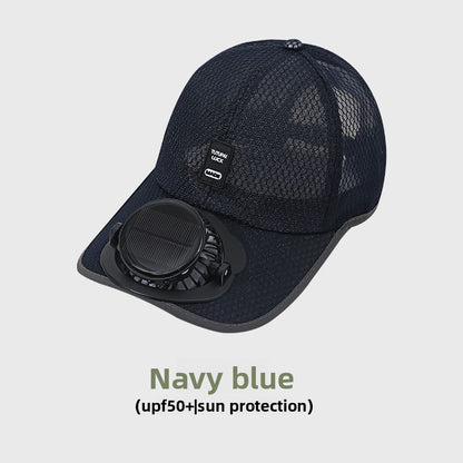 Casquette Ventilateur Solaire & Rechargeable USB
