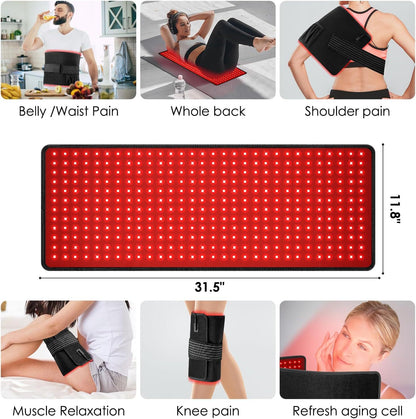 GlowTherapy Pro – Roodlichttherapie Mat 406 LED | 660nm & 850nm | Rug, Schouders & Yoga