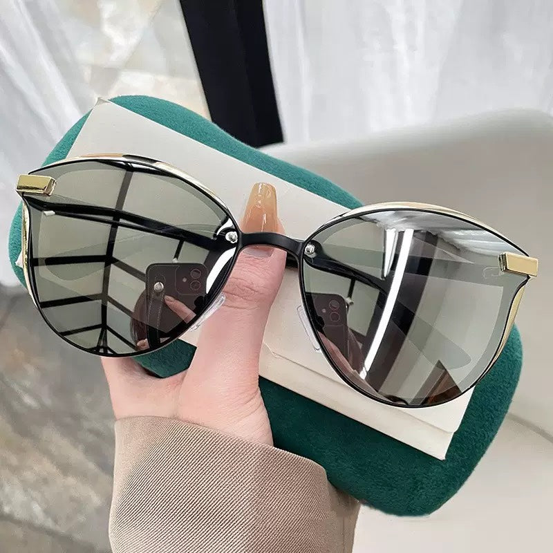 Lunettes de Soleil Tendance pour Femmes — Monture Ronde Métal UV400