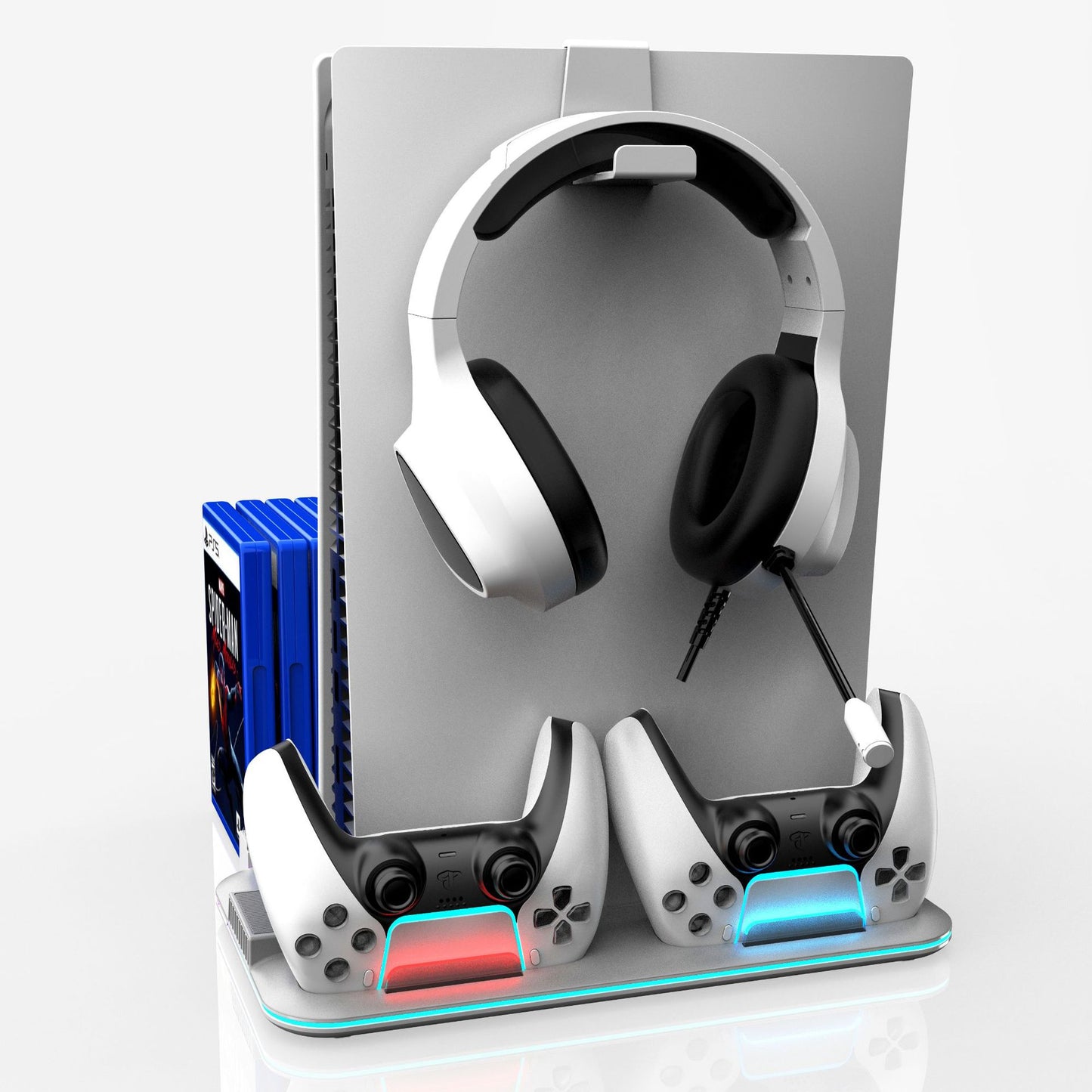 Socle Refroidissement PS5 avec Chargeur Manettes & Rangement