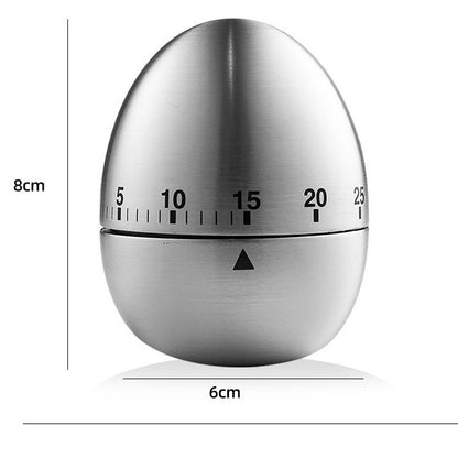 Minuteur de Cuisine Mécanique en Acier Inoxydable