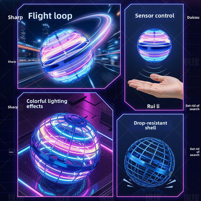 Boule Volante Magique LED Capteur & Lévitation Style OVNI