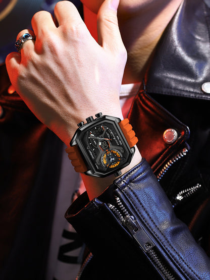 Herenhorloge met dubbele weergave en verlichting