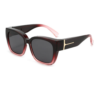 Lunettes de Soleil Clip-On Polarisées Monture Carrée