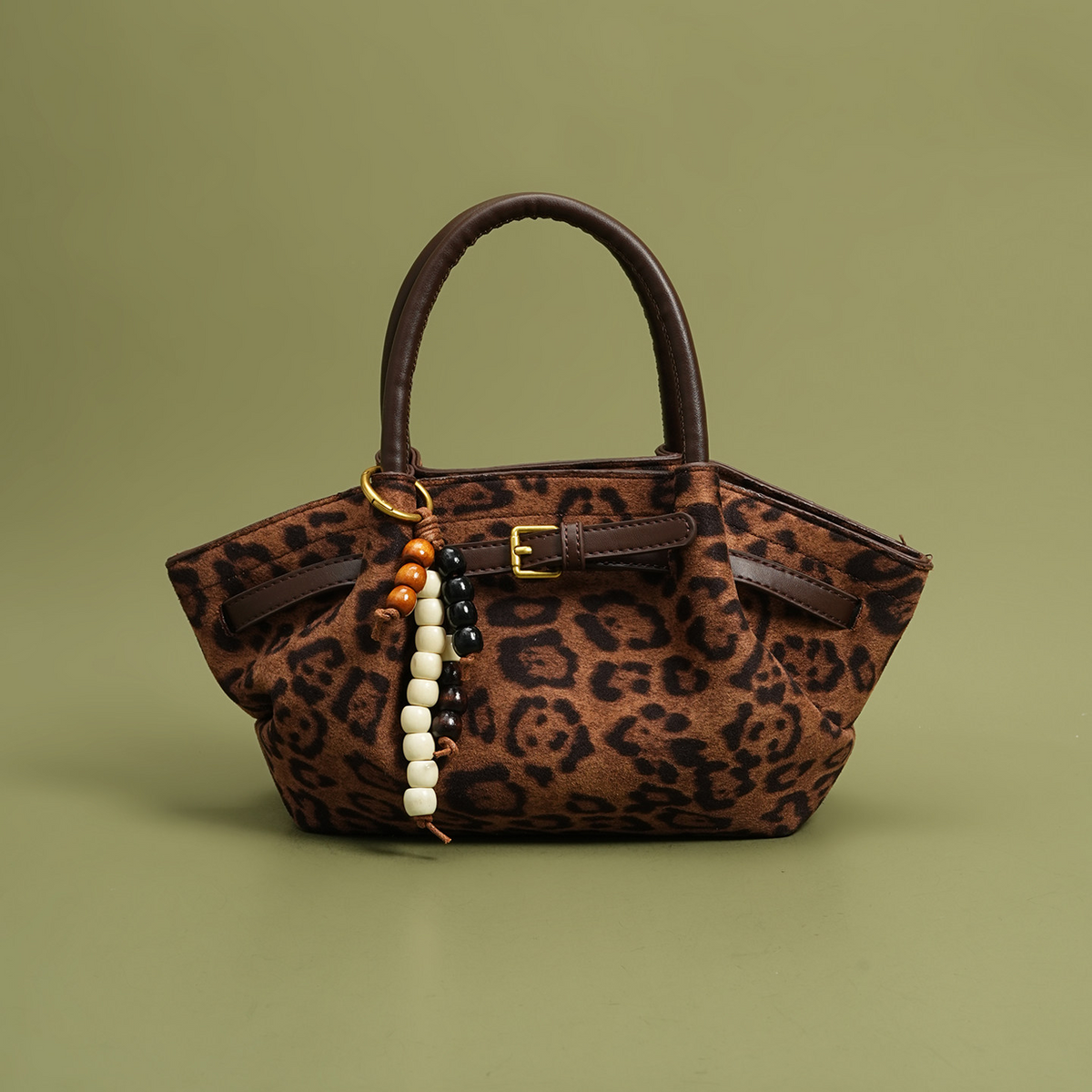 Sac Cabas Cuir Vintage avec Pendentif — 3 Coloris