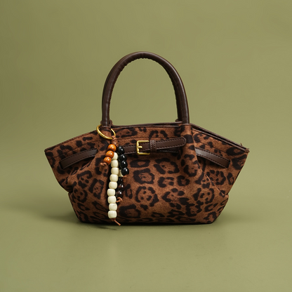 Sac Cabas Cuir Vintage avec Pendentif — 3 Coloris