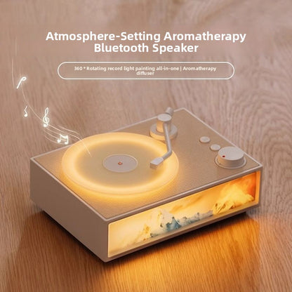 Enceinte Bluetooth Rétro 3-en-1 — Diffuseur Arômes / Veilleuse  / 4 Coloris
