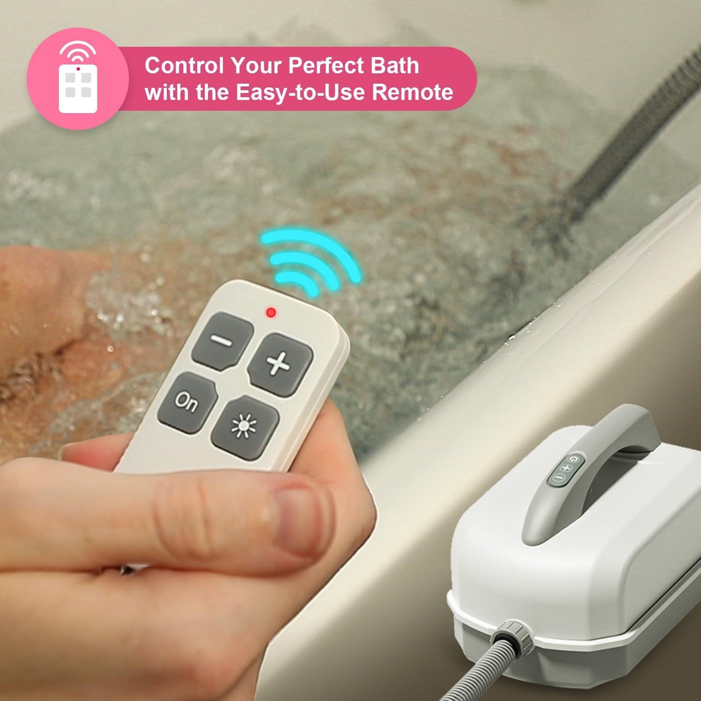 AquaRelax Pro – Tapis de Bain Massage à Bulles | Hydromassage, Chaleur & Antidérapant