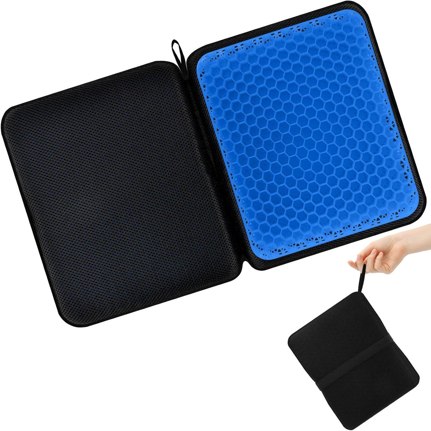 Coussin de Siège Portable en Gel TPE — Respirant / Anti-Pression / Pliable