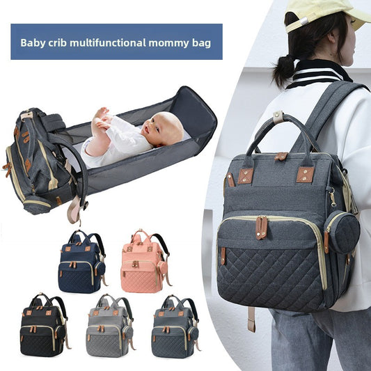 Sac Maman Multifonction + Lit Bébé — Oxford Imperméable, 7 Coloris