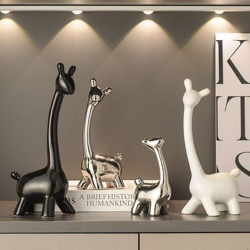 Decoratieve porseleinen hertenfamilie