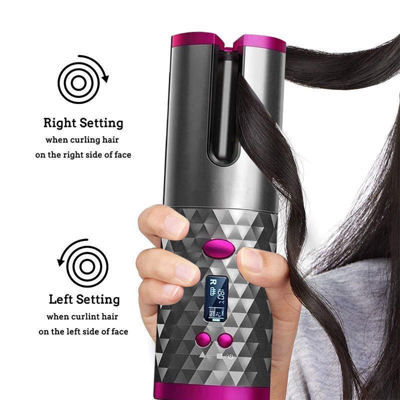 Fer à Boucler Automatique Sans Fil Rechargeable — 3-en-1 / 15 Températures / 5 Coloris