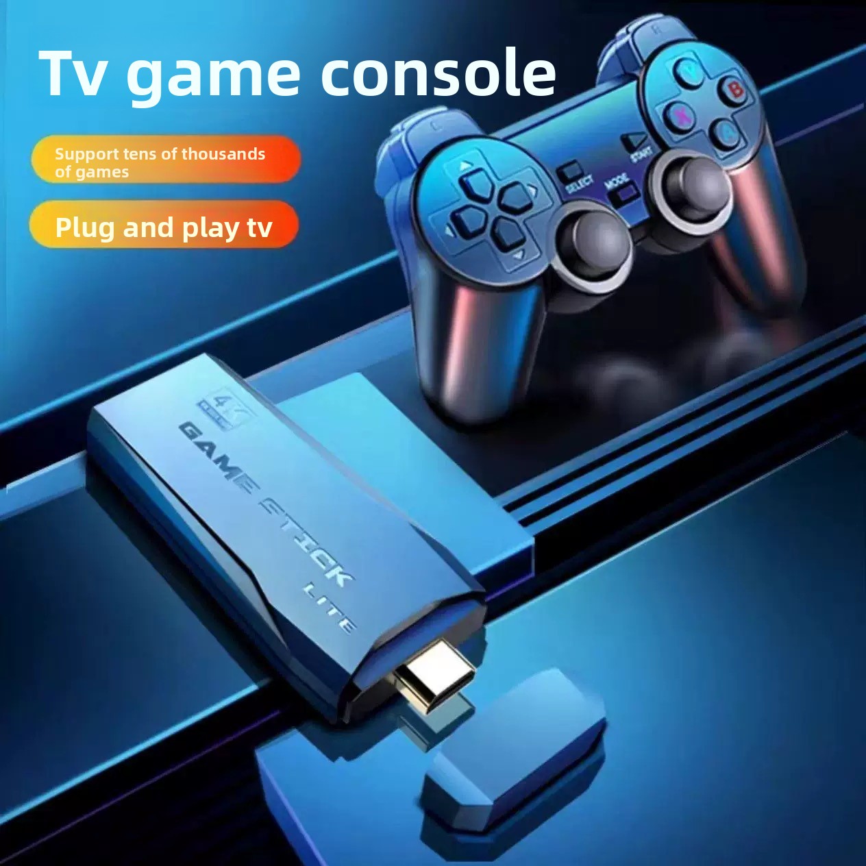 M8 Gameconsole — 4K HDMI, 2 Draadloze Controllers, 64/128 GB, Retro Games