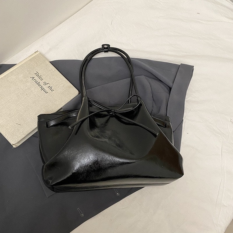 Sac Cabas en Osier avec Nœud Papillon — Style Coréen