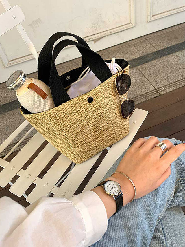 SummerBucket – Sac À Main Paille Tressée Femme