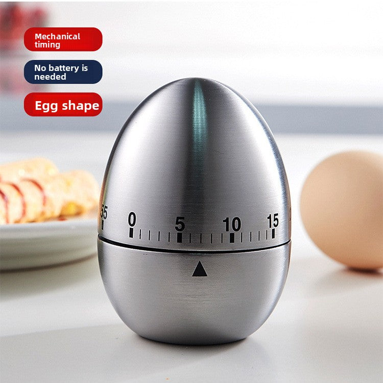 Minuteur de Cuisine Mécanique en Acier Inoxydable