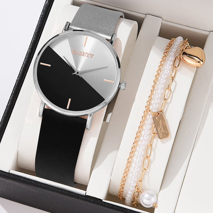 Bicolor horloge (kwarts) goud & zilver