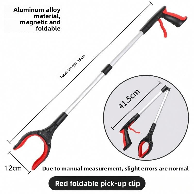 Pince à Déchets Pliable en Aluminium — Clip Magnétique / Légère