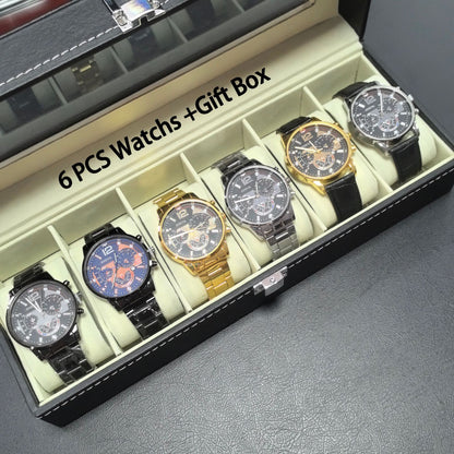 Coffret 6 Montres Homme Quartz Cadran Lumineux
