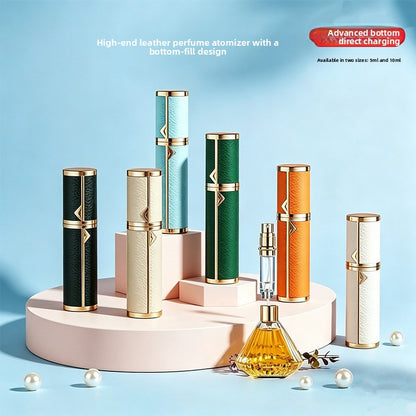 Flacon Parfum Rechargeable / Cuir & Or / Liner Verre