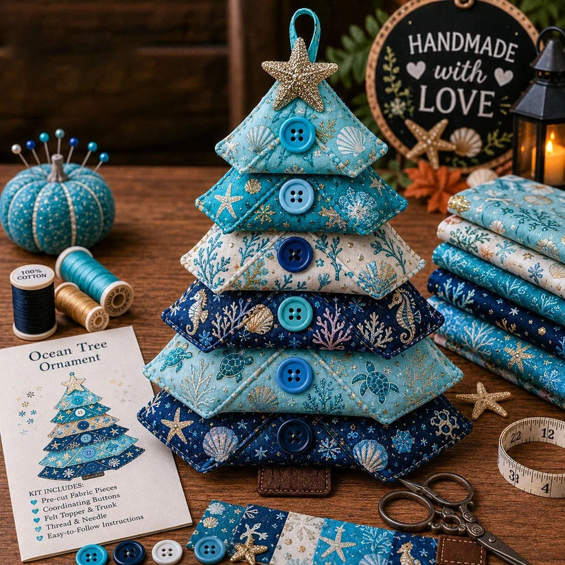 Kit couture sapin décoratif en tissu 5 thèmes