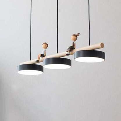 Lustre LED Style Nordique avec Décor Oiseaux