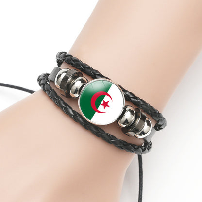 AfricaFlag – Bracelet Cuir 6 Drapeau Africain