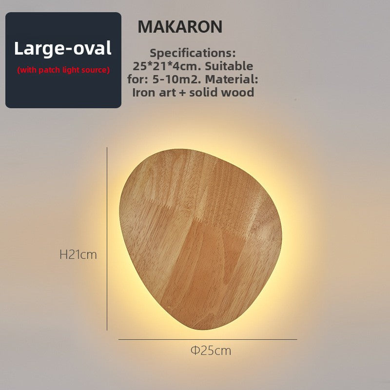 Lot de 4 appliques LED en bois