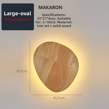 Lot de 4 appliques LED en bois