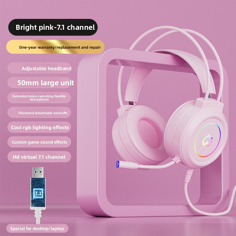 Bedrade Gaming Headset met Microfoon — USB & 3,5 mm, LED