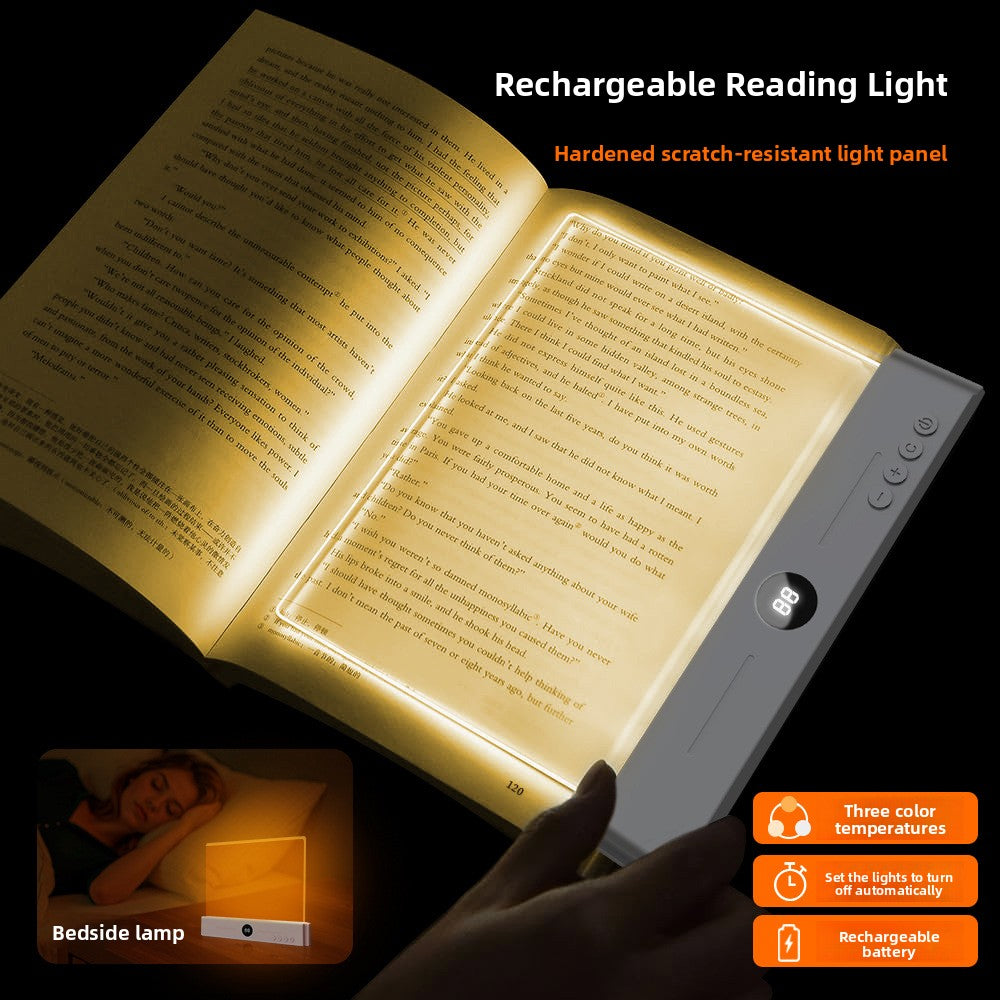 Lampe de Lecture LED à Variateur Continu — Clip / Batterie / Protection Yeux