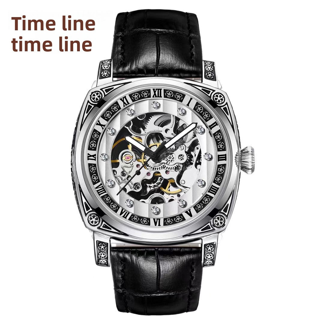 Uniseks Vintage Automatisch Skelet Horloge