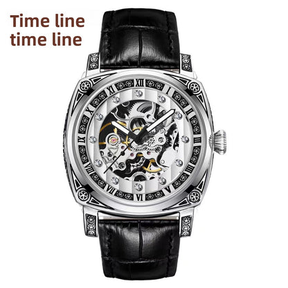 Uniseks Vintage Automatisch Skelet Horloge