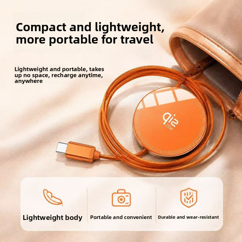 Chargeur Magnétique Sans Fil 25W — Qi2.2 / MagSafe iPhone 12-17