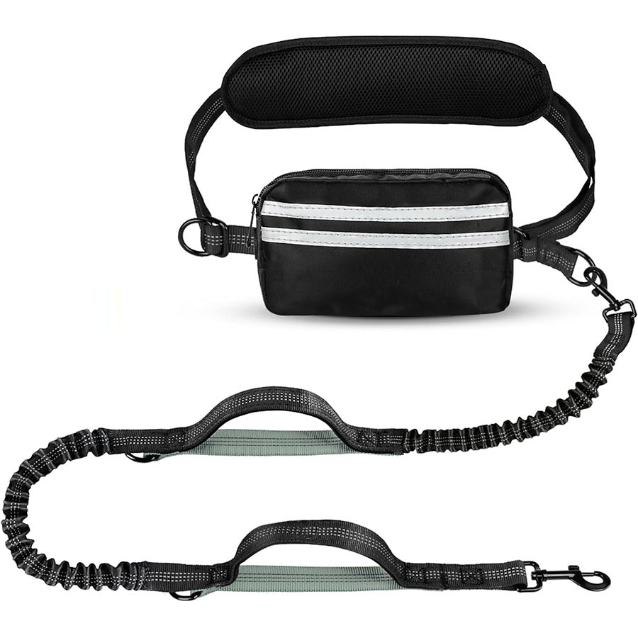 DuoLeash Pro – Laisse Double Chien Extensible + Sac Banane